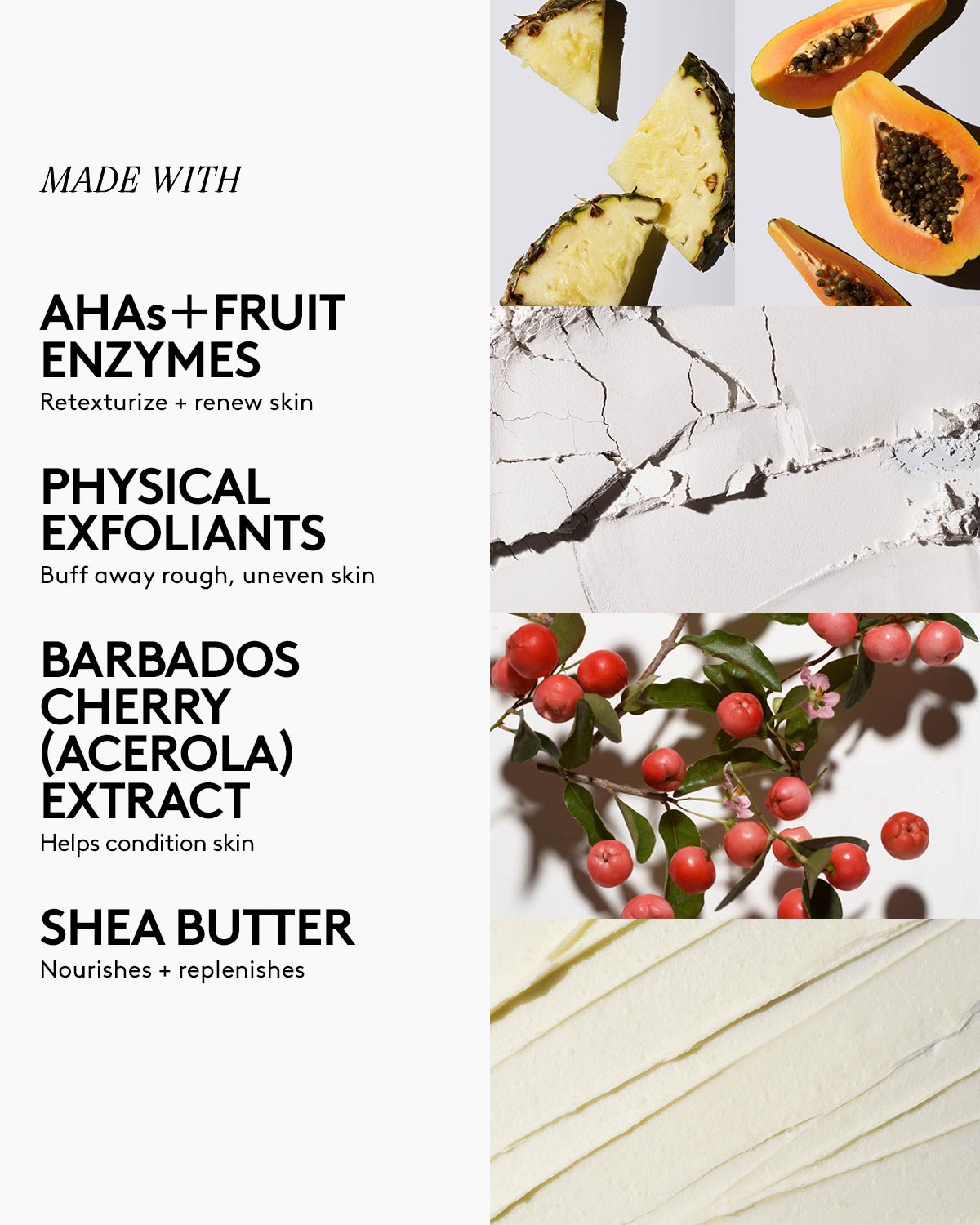 Cherry Dub Triple Action AHA Body Scrub