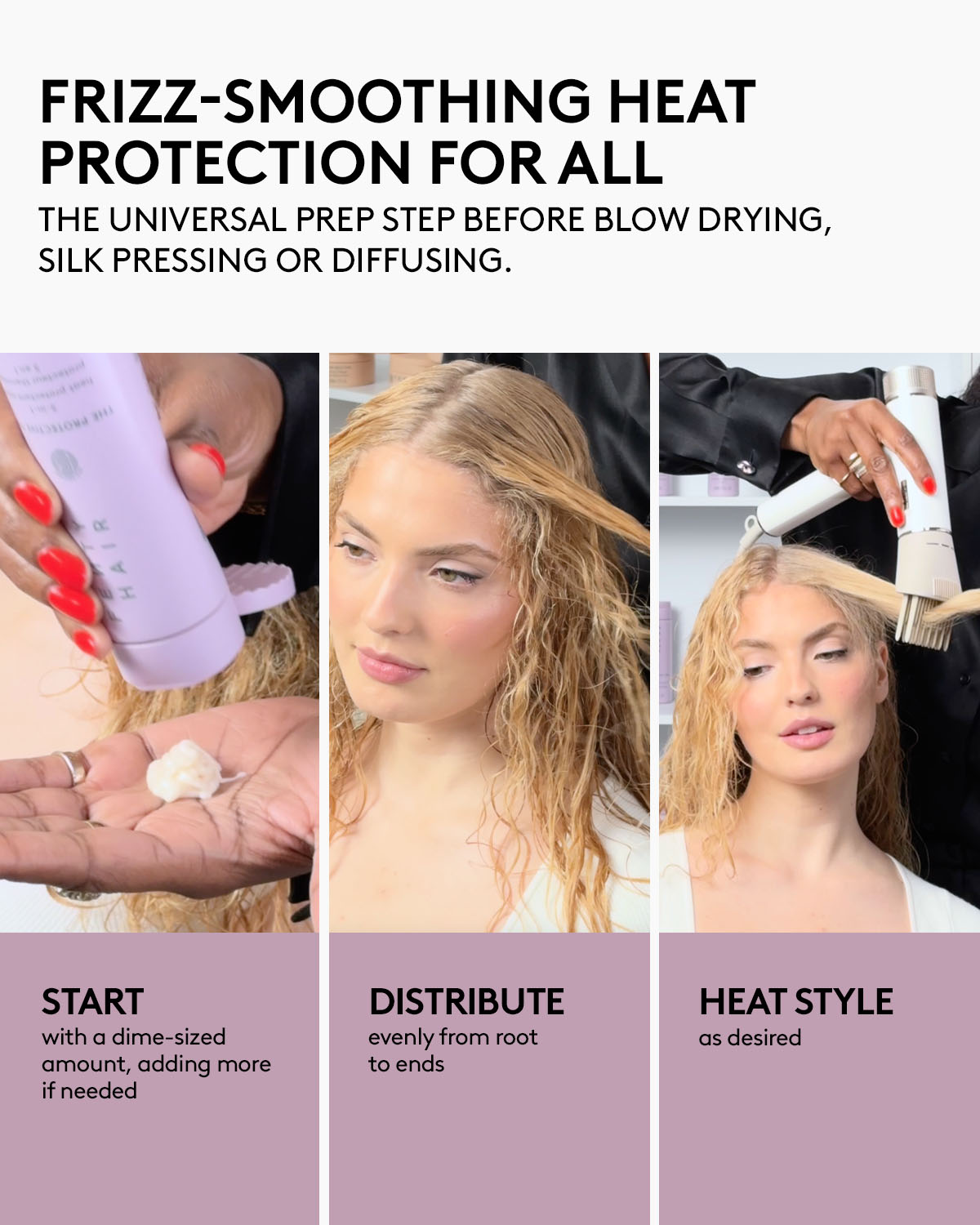 The Protective Type Frizz-Smoothing Heat Protectant Styling Cream